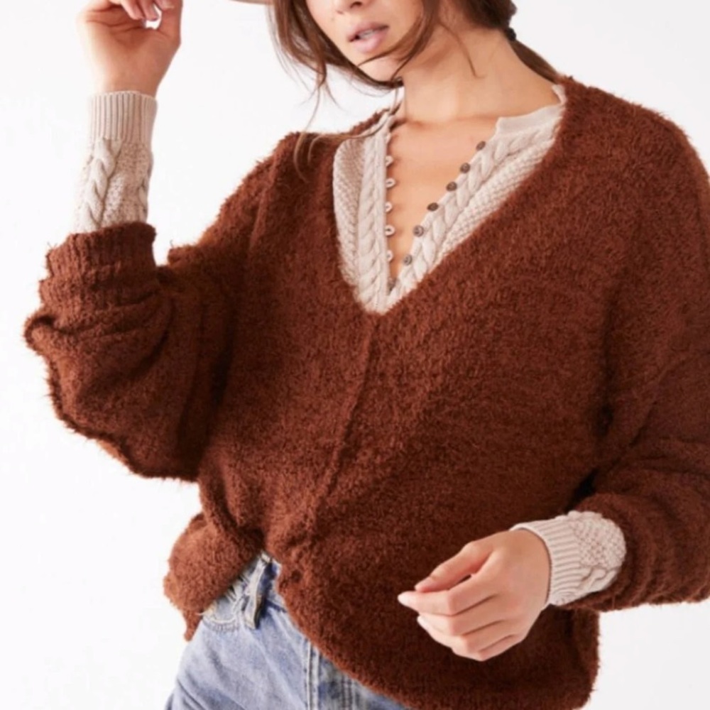 Free People Mocha Java Sweater - Picture 2 of 4